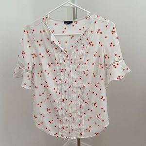 Ann Taylor Floral Blouse Top xsmall petite